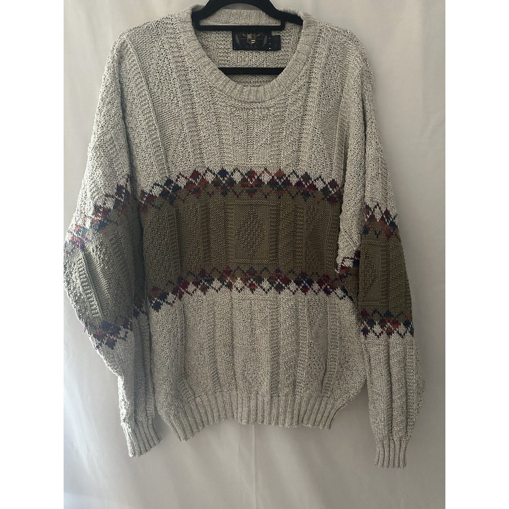 Vintage Lake Harmony Rowing Club USA Knit Sweater Crew Neck SIZE-XL